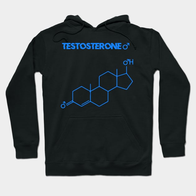 Testosterone male Hormone Chemical Structure Hoodie by labstud